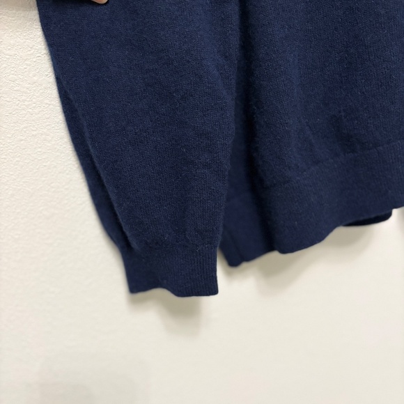 J. Crew Navy V-Neck Cashmere Sweater - Picture 6 of 8